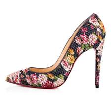 Christian Louboutin Pigalle Follies Quilted Floral Tissu Heels Pumps Shoes $695
