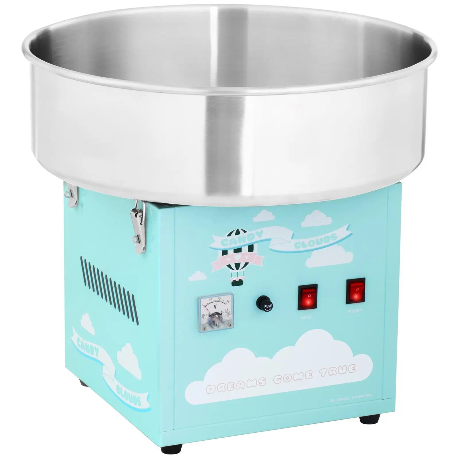 Commercial Candy Floss Machine Spit Protection Cotton Candy Machine Turquoise