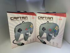Deux Gris Captain Prime Extra Long Cordon Contrôleurs N64 Nintendo 64 Hyperkin