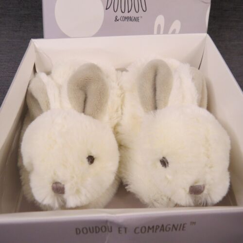 Doudou Et Compagnie | Rabbit Slippers With Bells | 0-6mths | New!