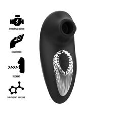 Drake Deluxe Sucking Vibe Rechargeable Silicone Noir Black&silver