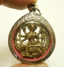 Durga Uma Devi Parvati Kali Déesse Hindoue Amulette Pendentif Médaillon...