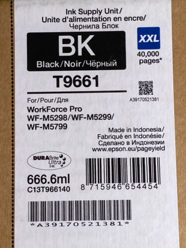 epson wf-m52xx/57xx series ink cartridge xxl . cartridge capacity: extra (super) high yield ink type: pigment-based ink quantity per pack: 1 pc(s) ink page yield: 40000 pages black uomo