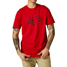 Fox Racing Homme Héritage Fox Tête Premium Rouge Flamme T-shirts