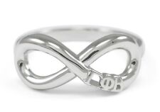 Gamma Phi Beta Sorority Sterling Silver Infinity Ring