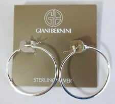 Giani Bernini New Sterling Silver Earrings Classy Hoops 1.5