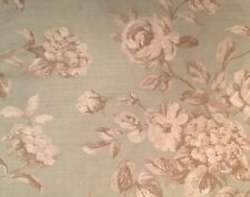Gp&j Baker Mottisfont Print Aqua Floral Linen Cotton Remnant New