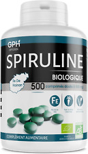 Gph Diffusion Spiruline Bio Ab 500 Mg - 500 Comprimés - Pour Santé Respiratoire,