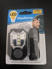 Head-mounted Flashlight W Adjustable Flexible Strap - Steady & Flashing Modes
