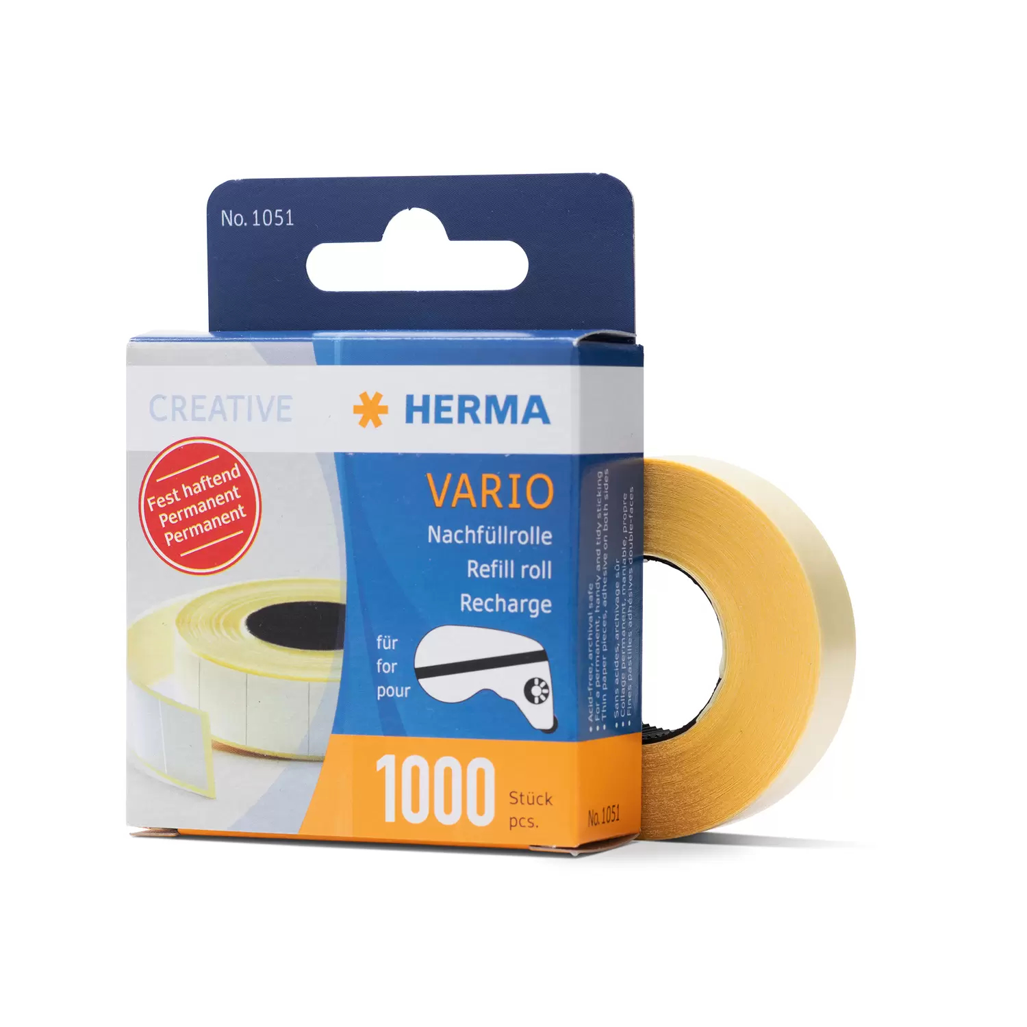 herma herma vario refill pack, permanent, 1000 paper stickers, uomo