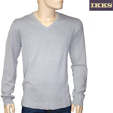 Ikks Men Pull Coton Col V Gris Homme Taille Xxl