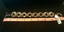 Iman Global Chic Collection Exclusive Luxury Link Bracelet Silver 8.5