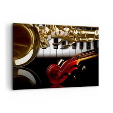 Impression Sur Toile 120x80cm Tableaux Touches De Piano Musique Instruments