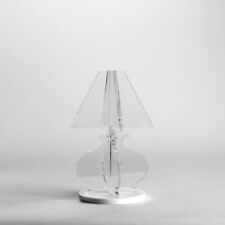 Iplex - Esa Lampe Plexiglas Transparent Lumière Led, Coupe Laser, 13x13x30cm