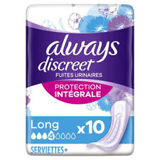 Lot De 2 - Always - Discreet Long Fuites Urinaires - Paquet De 10 Serviettes Hyg