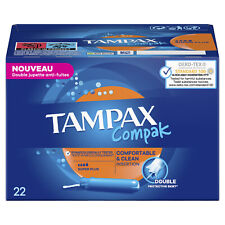 Lot De 2 - Tampax - Tampons Compak Super Plus Avec Applicateur - Boite De 22 Tam