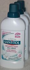 Lot De 3 Desinfectant Linge Sanytol Virus Microbe Bacterie Sans Javel 500 Ml