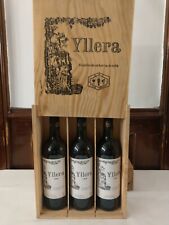 Lote (3) Yllera 1998. Caja Madera Ribera Del Duero. Rareza Botella Vino Vintage.