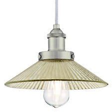 Lustre Plafonnier Retro Lampe Suspendue Bonnie Nickel Verre Antique E27 60 W