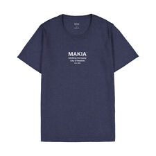 Makia Etiquette Ss Lifestyle T-shirt Hommes Bleu
