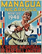 Managua Base-ball 1948 Rbid-poster Hq 40x60cm D'une Affiche Vintage