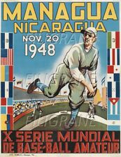 Managua Base Ball 1948 Rgyr - Poster Hq 40x60cm D'une Affiche Vintage