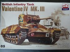 Maquette Wwii 1/35 Toga Ref 5 British Infantry Tank Valentine Iv Mk.iii + Eduard