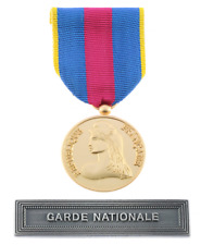 Medaille Des Reservistes Volontaires Or Avec Agrafe Garde Nationale Rvdsi Neuve