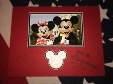 Mickey & Minnie Mouse Picture Matted Signed Disney World Resorts 