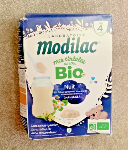 Modilac My Organic Evening Cereals Calm Night 4 Months 250g - New 2 Pack