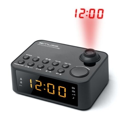 Muse Radio Alarm Clock With Projection Time M-178