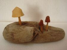 Natural Freshwater Driftwood With Handmade Hardwood Mushrooms 8