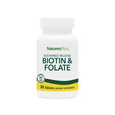 Natures Plus Biotin & Folate - Vitamins & Minerals Supplement 30 Tablets