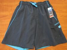 New Speedo Mens Navy Blue Swimming Trunks Shorts Sz S