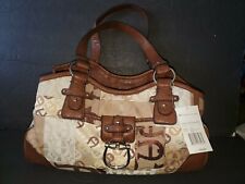 New With Tags Etienne Aigner Patchwork Brown Logo 14 1/2