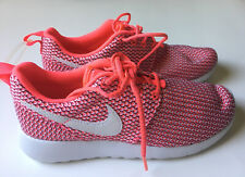 Nike Roshe One Racer Pink White Running Shoes 599729-615 Size 4y. Nwob