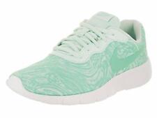 Nike Tanjun Print Girls Athletic Shoes In Igloo/emerald Rise -white Sz 6y