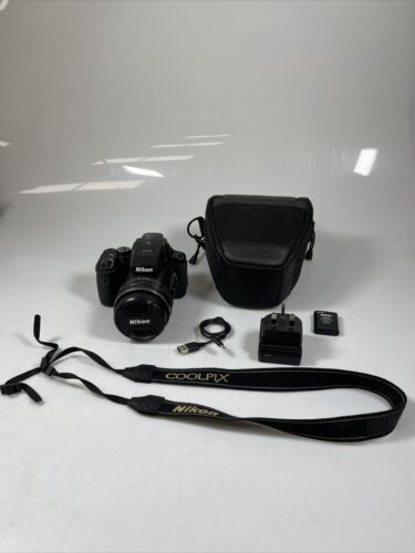 Nikon Coolpix P900 16.0mp Digital Camera - Black + Tripod And Carry Bag * Mint *