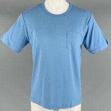 Nn07 Taille M Coton Bleu Mélange Une Poche Ras Cou T-shirt