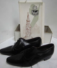 Nos Roland Chaussure à Lacets Noir Cuir Basse True Vintage Gr.7,5 Style