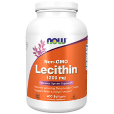 Now Foods Lecithin (non-gmo Lecithin) 1200 Mg, 400 Capsules De Gel