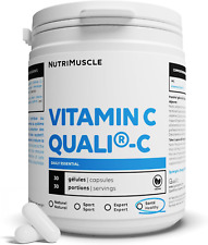 Nutrimuscle - Vitamine C Quali®c - 30 Gélules - 867 Mg Par Dose - Puissant Anti-