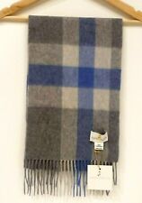 Nwt Belle France 100% Cashmere Blue Gray Scarf