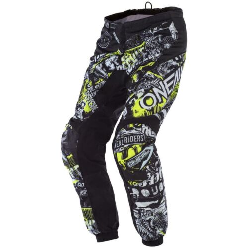 O'neal 2024 Motocross Pants Element Attack Youth Black Yellow Mx Kids Junior