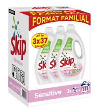 Pack Skip Sensitive Lessive Liquide Lot 3 Bidon = 111 Lavages Dose Sensible Bébé