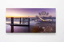 Panorama Dibond Photo Horloge Murale Mer Baltique Au Coucher Du Soleil (4 C)