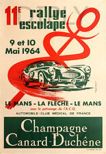 Plaque Alu Deco Repro Affiche Rallye Esculape Champagne Le Mans La Fleche 1964
