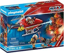 Playmobil Hélicoptère Bombardier Des Pompiers Et Des Accessoires Jouets Enfants
