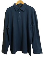 Polo Bleu Manches Longues. T Shirt. L Homme Moderne. Coton. Taille Xxl / 2xl