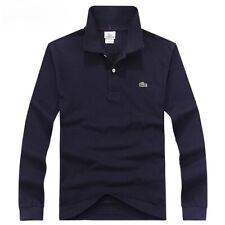 Polo Homme Lacoste2 Mesh Classic Fit Button Down Manches Longues T-shirt Top*